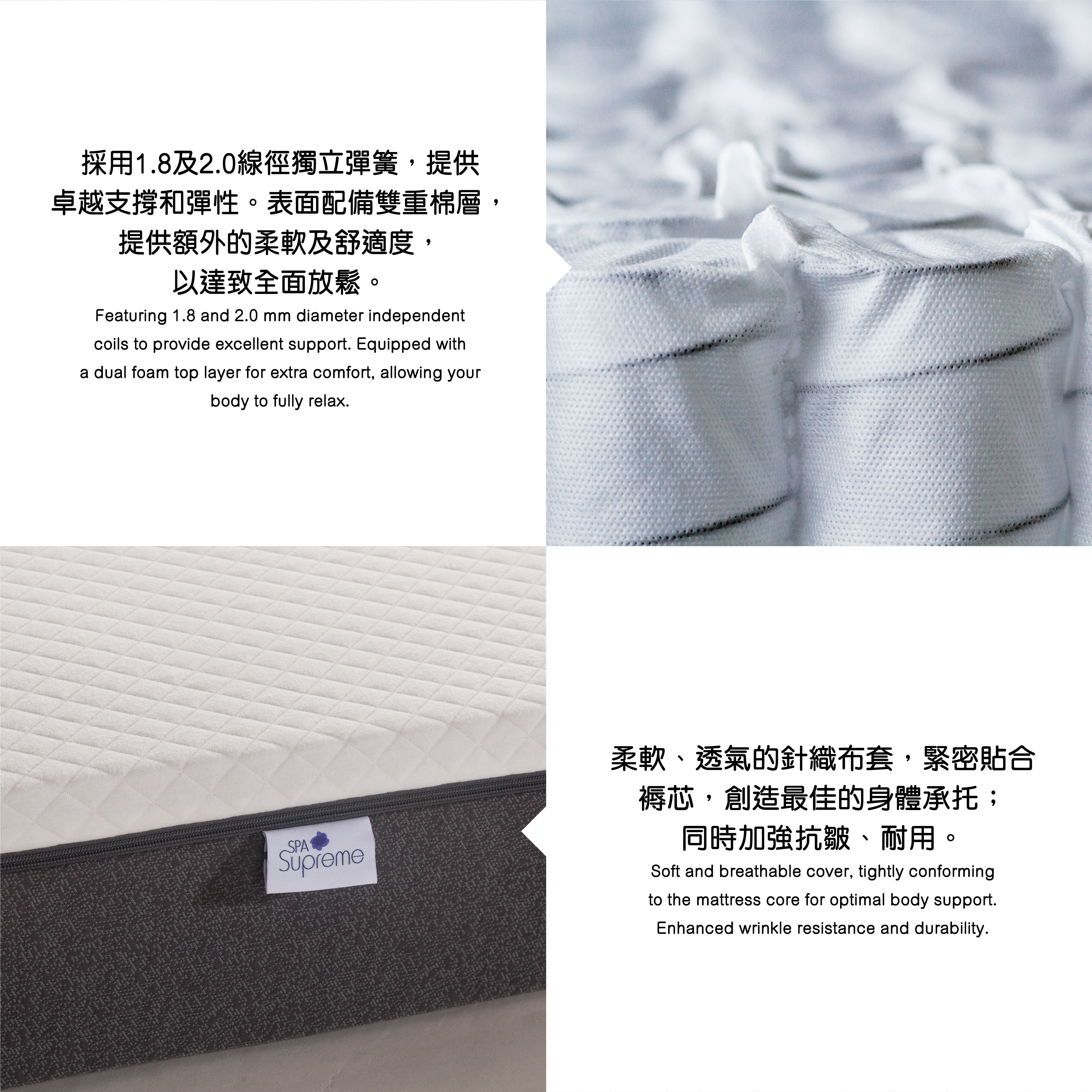 Reno Pocketed Coil Mattress (7.5")