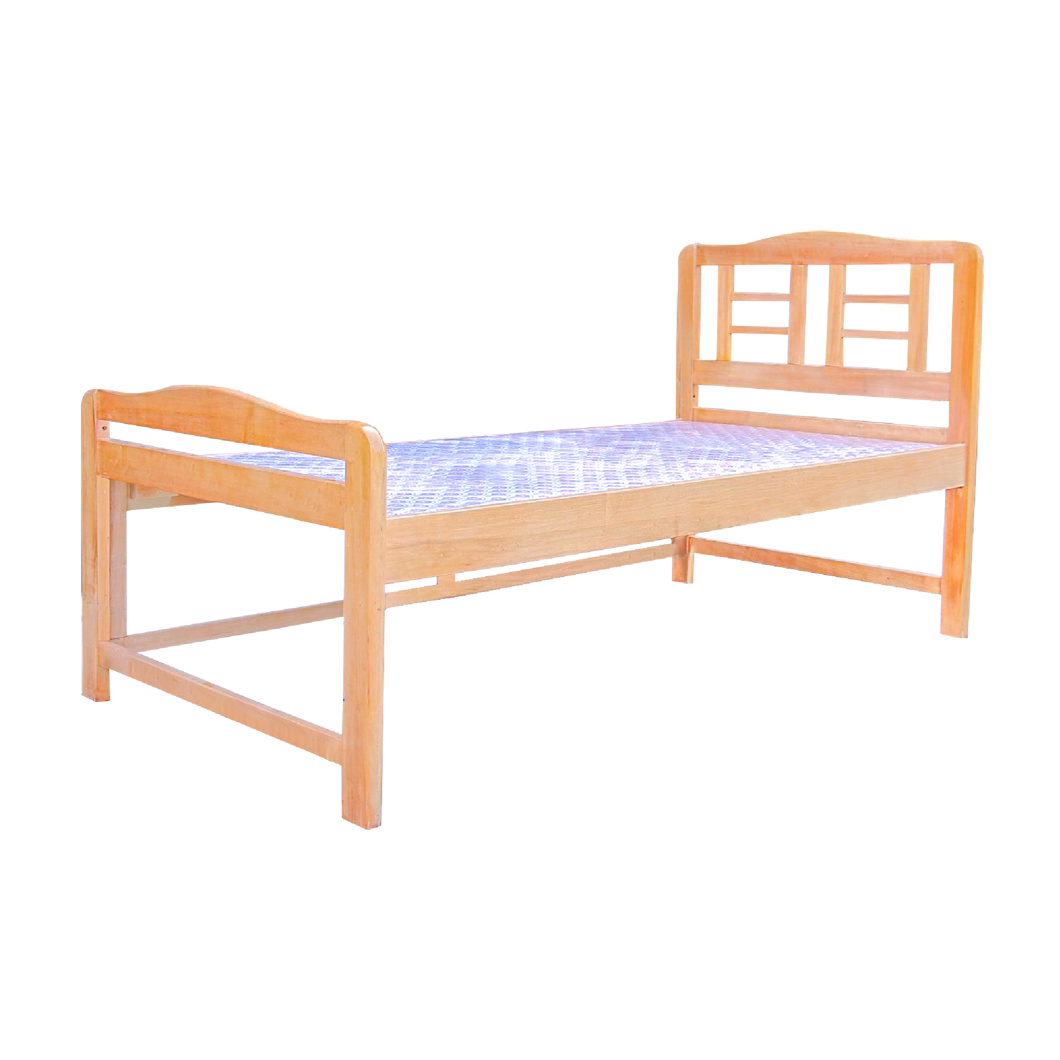 Flat Column Solid Wood Bed Frame