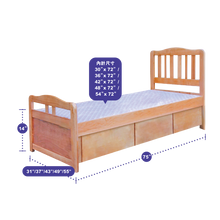 Load image into Gallery viewer, Flat Column Solid Wood Bed Frame (with Storage)
