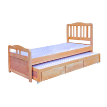 Load image into Gallery viewer, Flat Column Solid Wood Pull-out Bed Frame (with Storage)
