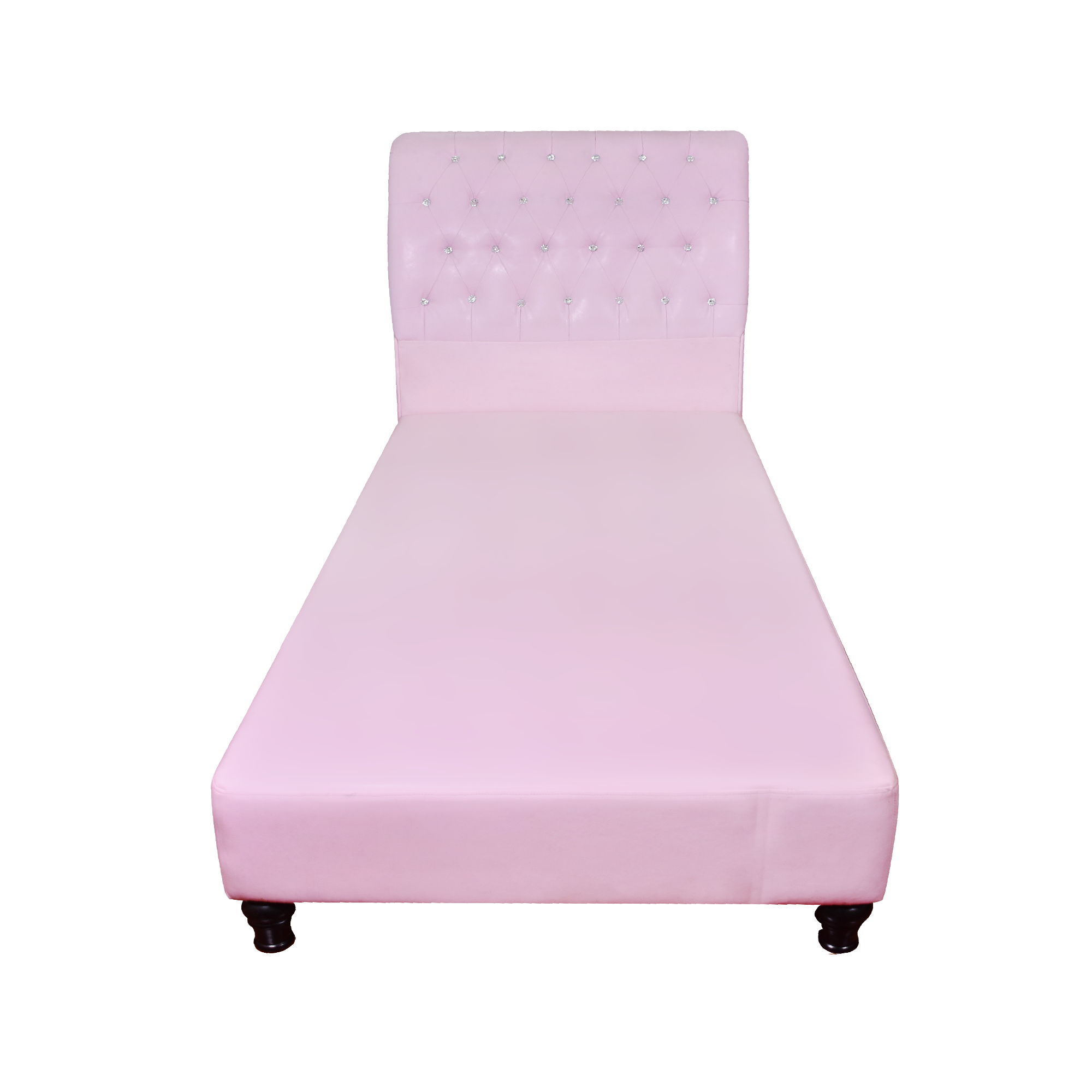 Bed Frame with Square Backboard Artificial Leather SPA Supreme