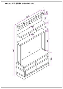 TV Stand with Assembled Cupboard